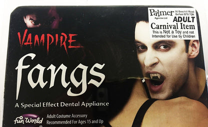 Vampire Fangs (set of 2 tooth caps) - with new improved putty! (accesorio de disfraz