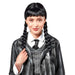 Rubies 2000154NS000 Tv Show Wednesday Costume Wig Addams Adult Fancy Dress, Women, As Shown, One Size Halloween