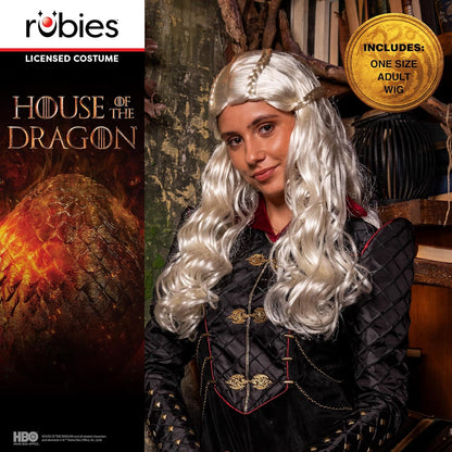 Rubies House of Dragon Official Rhaenyra Targaryen Wig, Womens Fancy Dress, optimal for any Occasion - Halloween and World Book Day, One Size