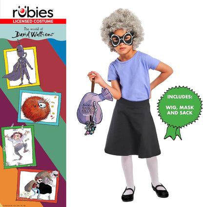 Rubies Official David Walliams Gangsta Granny Kids Accessory Set, One Size 4-9 Years Halloween