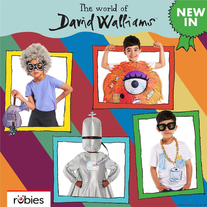 Rubies Official David Walliams Gangsta Granny Kids Accessory Set, One Size 4-9 Years Halloween