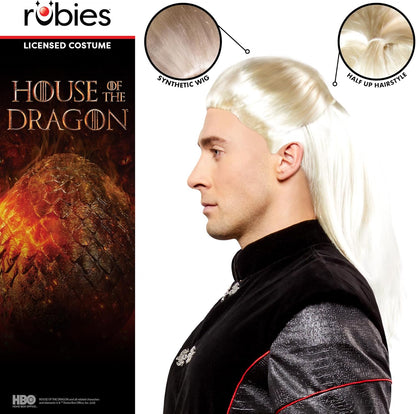 Rubies 2000391NS000 Daemon Targaryen Wig Adults Fancy Dress, White Blonde, One Size Halloween