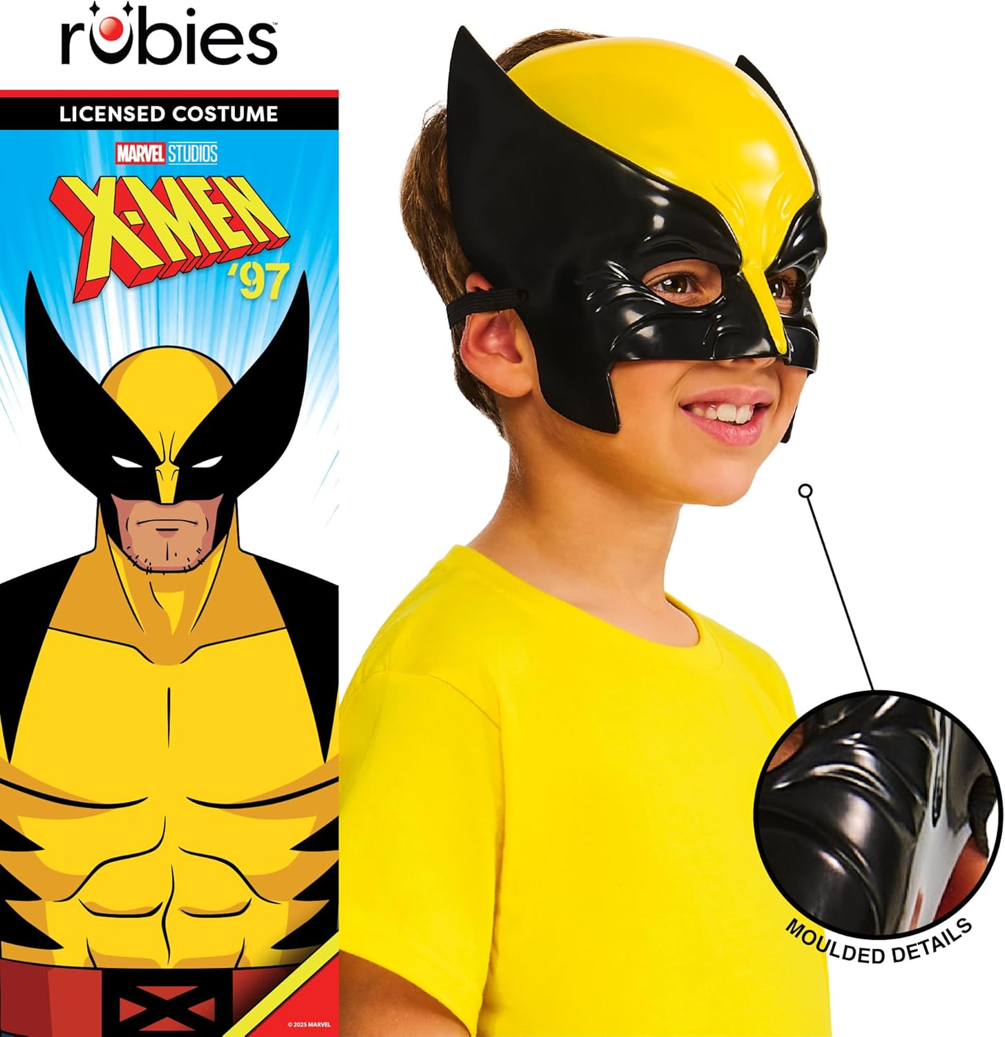 Rubies Official Marvel X-Men '97 Wolverine Child Mask, Kids Superhero Fancy Dress Halloween