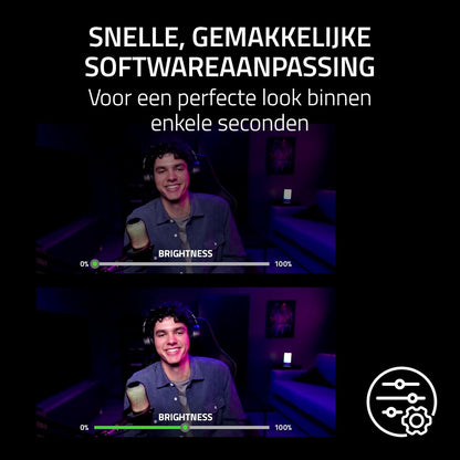 Razer Kiyo V2 X - Webcam Full HD 1080p, 60 FPS voor content creators - nauwkeurige autofocus - Groothoeklens - Ingebouwde microfoon - Ondersteuning voor Open Broadcaster Software en Xsplit | Quartz
