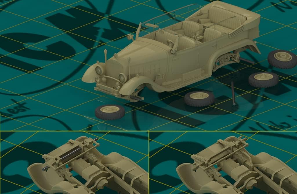 ICM 1:72 - G4 (1935), WWII German Staff Car (snap fit
