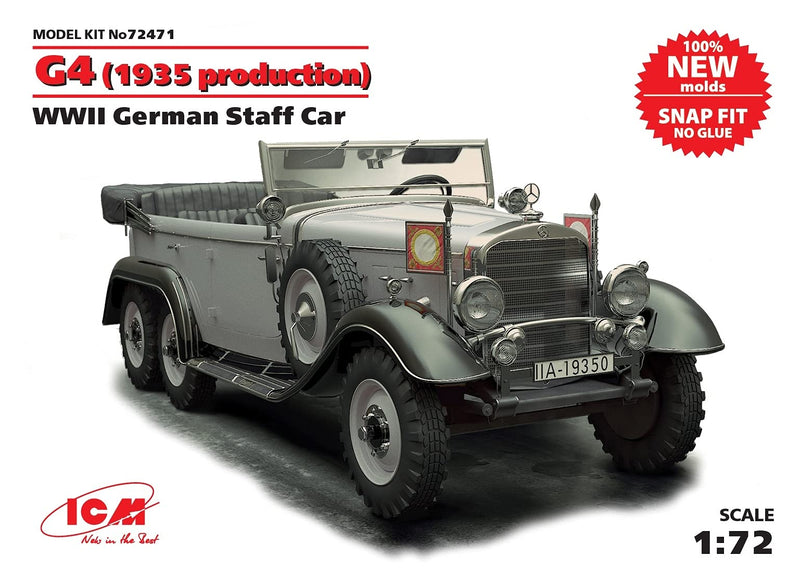 ICM 1:72 - G4 (1935), WWII German Staff Car (snap fit