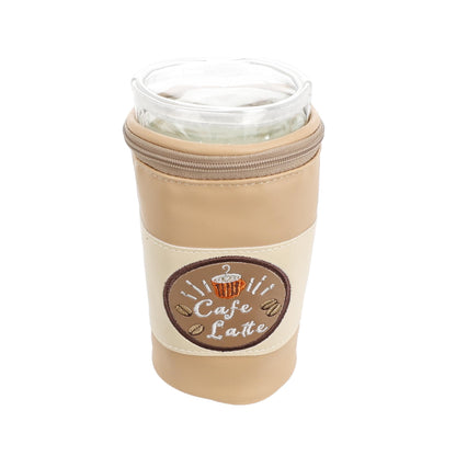 Marushin Pouch Yup! Cafe Latte 0585029100 Synthetic Leather Patch