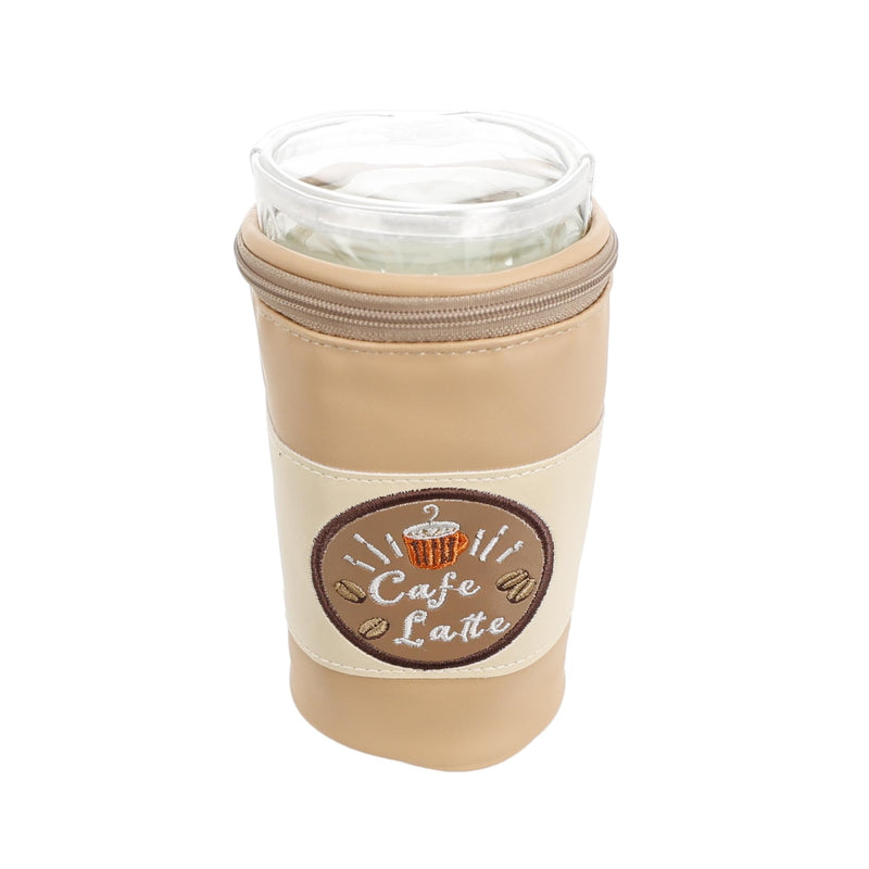 Marushin Pouch Yup! Cafe Latte 0585029100 Synthetic Leather Patch