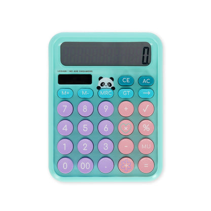 Legami - Table Calculator, Panda Theme, Dual Power Solar Calculator, AAA Battery (not included) or Solar Energy, 15.7 x 12 x 2.8 cm