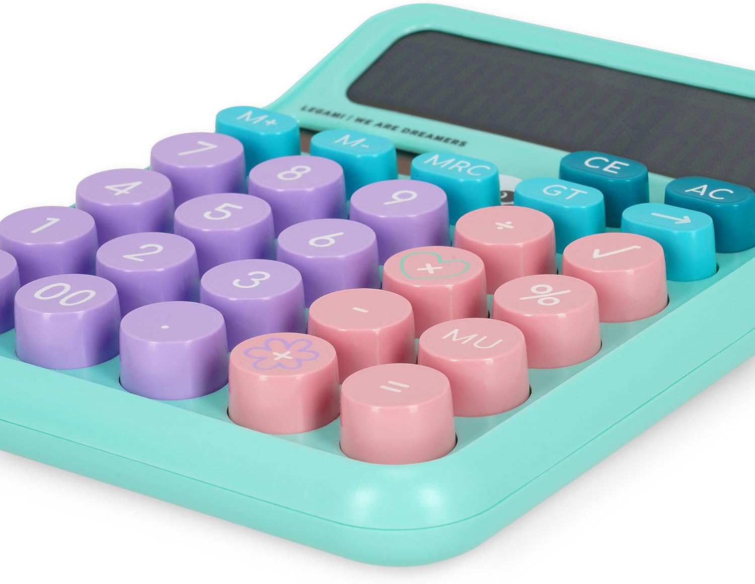 Legami - Table Calculator, Panda Theme, Dual Power Solar Calculator, AAA Battery (not included) or Solar Energy, 15.7 x 12 x 2.8 cm