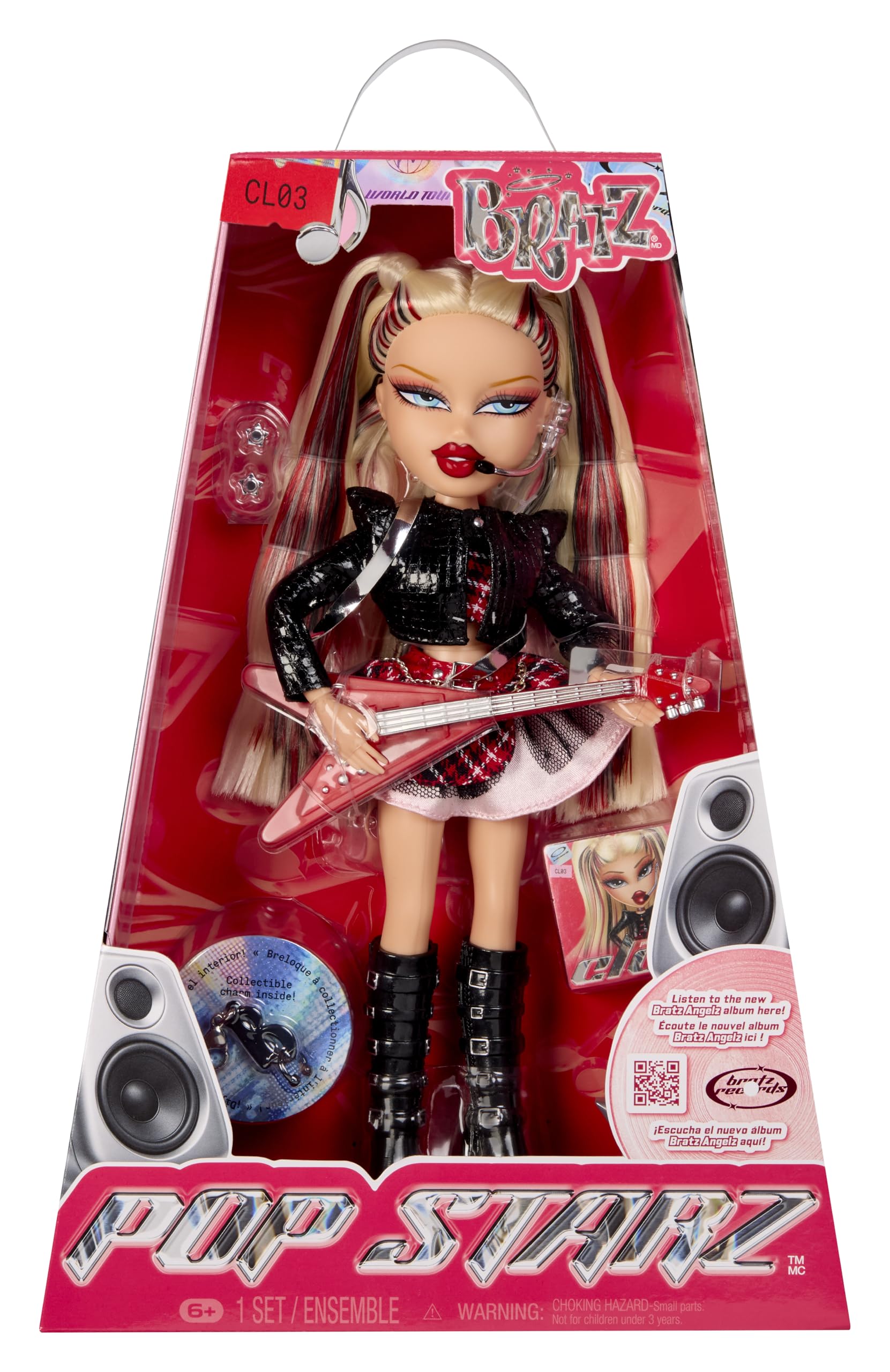 Bratz Pop Starz Cloe - Fashion Doll with Collectable Charm, Outfit and Music Accessories