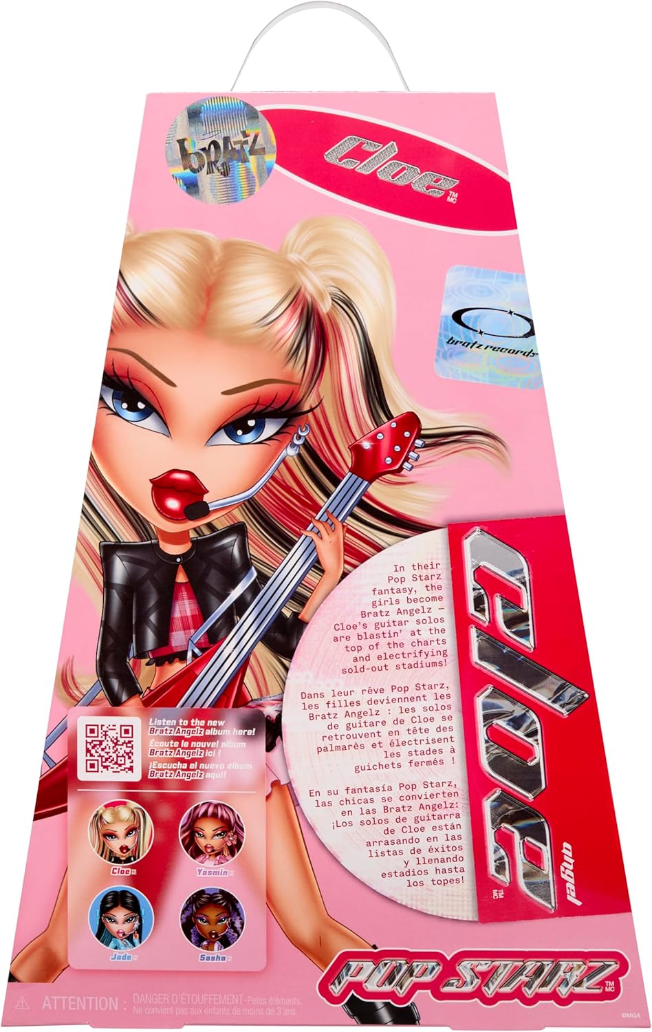 Bratz Pop Starz Cloe - Fashion Doll with Collectable Charm, Outfit and Music Accessories