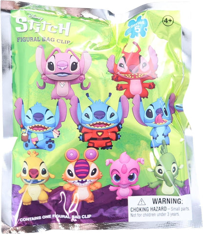 Disney Stitch Series 5-3D Figural Foam Bag Clip in Blind Bag | One Random