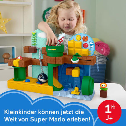 Fisher-Price Little People Toddler Toy My Mario Adventure Playset with Music Sounds & Figures for Preschool Kids Ages 18+ Months, JHG61