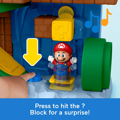 Fisher-Price Little People Toddler Toy My Mario Adventure Playset with Music Sounds & Figures for Preschool Kids Ages 18+ Months, JHG61