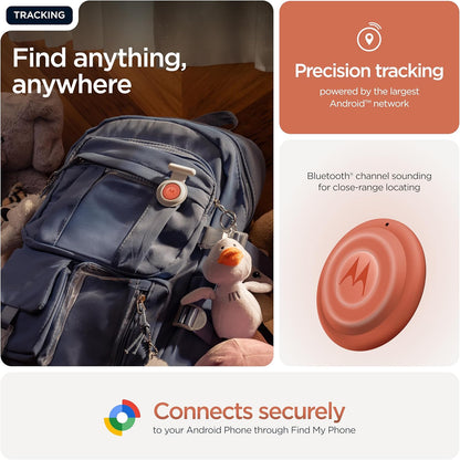 Motorola Moto Tag 2, Android Tracker, Bluetooth Channel Sounding + UWB, IP68 Protection, Long Battery Life, Pantone Arabesque