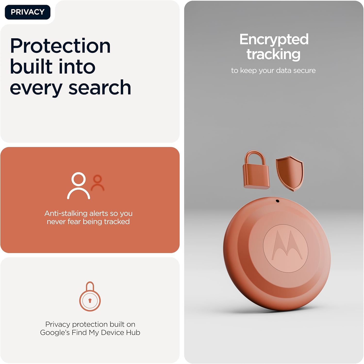 Motorola Moto Tag 2, Android Tracker, Bluetooth Channel Sounding + UWB, IP68 Protection, Long Battery Life, Pantone Arabesque