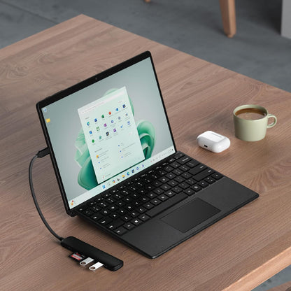 SATECHI 6-in-1 USB-C Hub Slim Plus Multiport Adaptor with HDMI 4K@60Hz, 100W USB-C PD Charging, 2x USB-A Data Ports, microSD/SD Card Readers for MacBook Air & Pro M5 M4 M3, iPad, Windows – Black