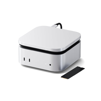 SATECHI USB4 NVMe SSD Enclosure for Mac Mini M4, M.2 NVMe Enclosure with up to 40Gbps, up to 8TB, for Sizes 2280/2260/2242/2230mm – Compatible with Thunderbolt 5/ 4, USB4 (SSD Not Included