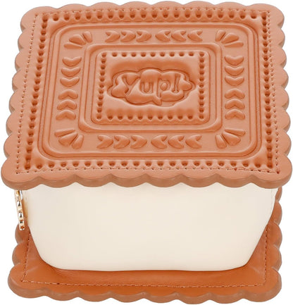 Marushin Pouch Yup! Cream Sand Cookie Square Synthetic Leather 0585031800