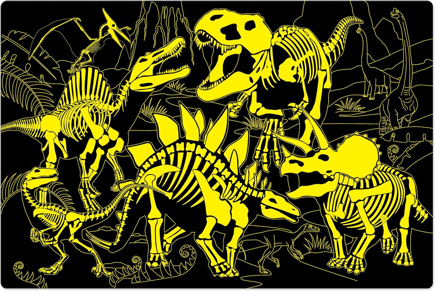 The Learning Journey 787533 Doubles Glow in The Dark Dino Puzzle