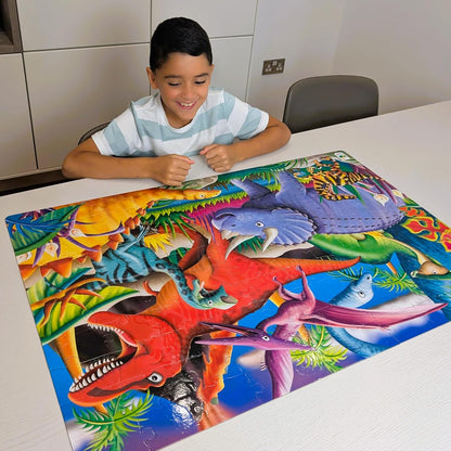 The Learning Journey 787533 Doubles Glow in The Dark Dino Puzzle