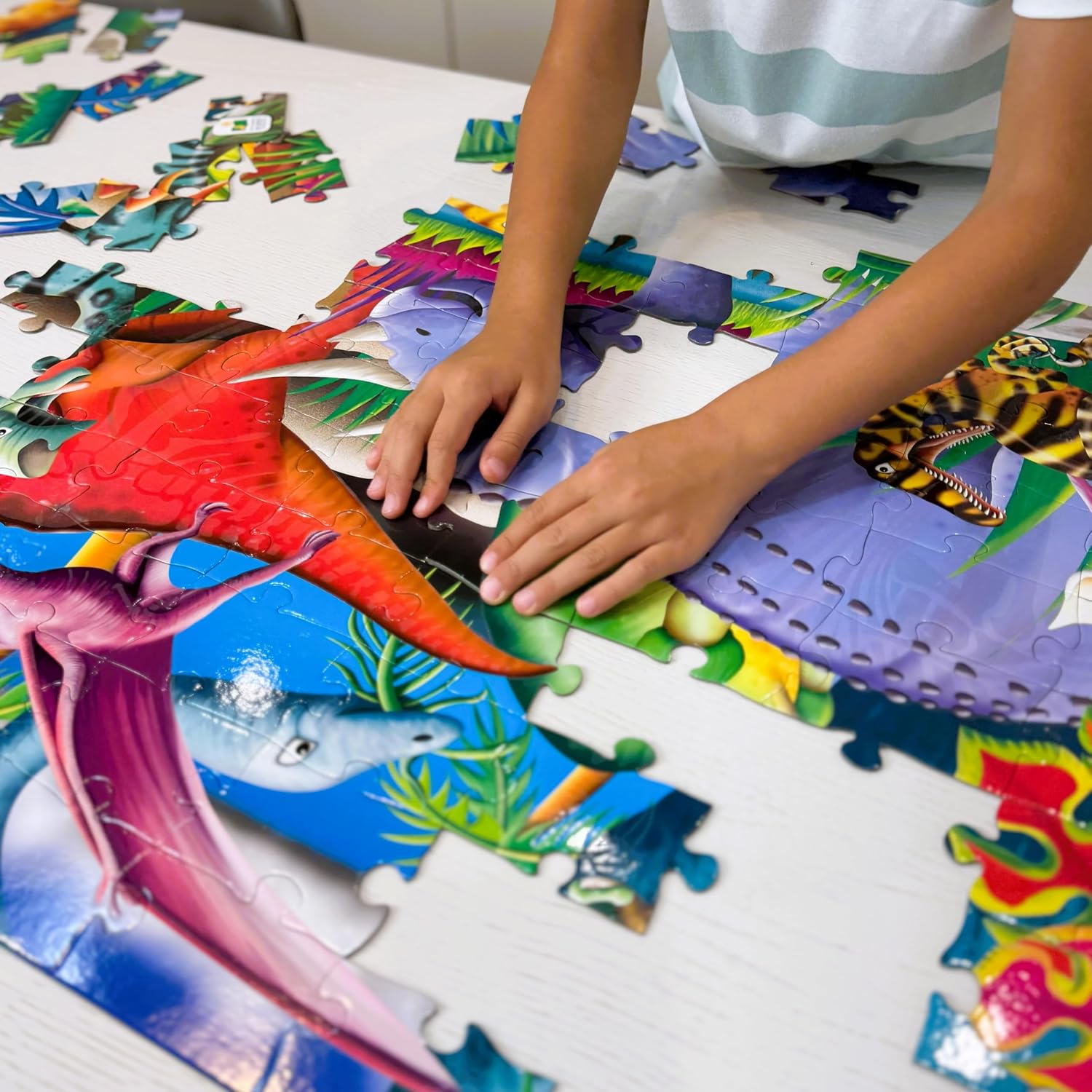The Learning Journey 787533 Doubles Glow in The Dark Dino Puzzle