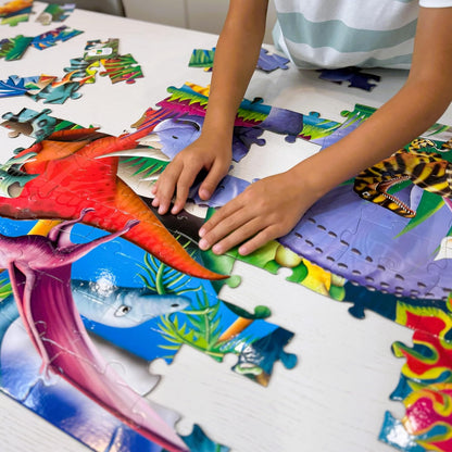 The Learning Journey 787533 Doubles Glow in The Dark Dino Puzzle