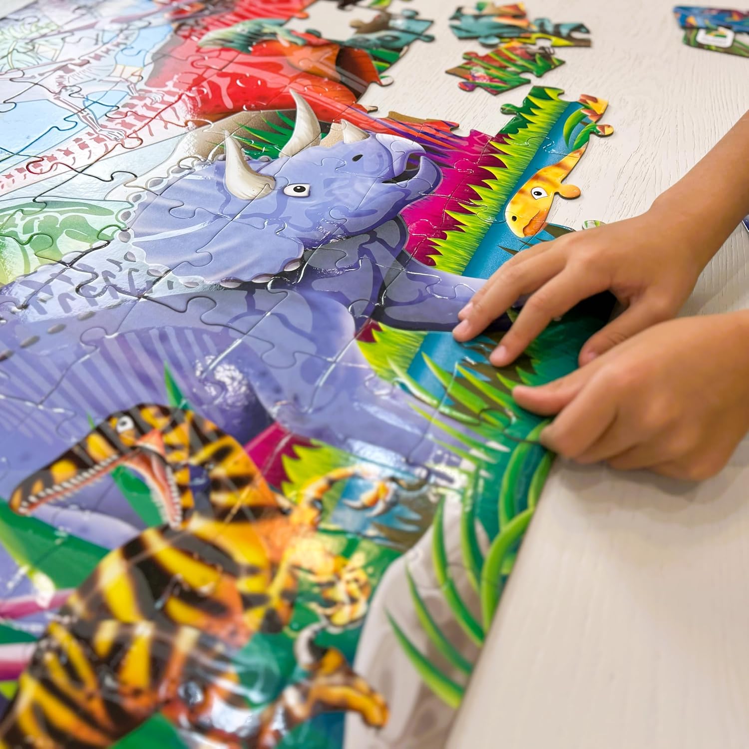 The Learning Journey 787533 Doubles Glow in The Dark Dino Puzzle