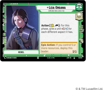 Asmodee Star Wars: Unlimited TCG A Lawless Time Leia Organa SPOTLIGHT DECK - Ready-to-Play 50-Card Deck + Booster Pack, Exclusive Collectible Cards, Ages 12+, 2+ Players, 20 Minute Playtime