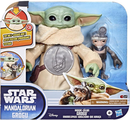 Star Wars Knuddelspaß Grogu, 16,5 cm große elektronische Action-Figur & Anzellaner, interaktives Spielzeug The Mandalorian & Grogu, Spielzeug für Kinder ab 4 Jahren
