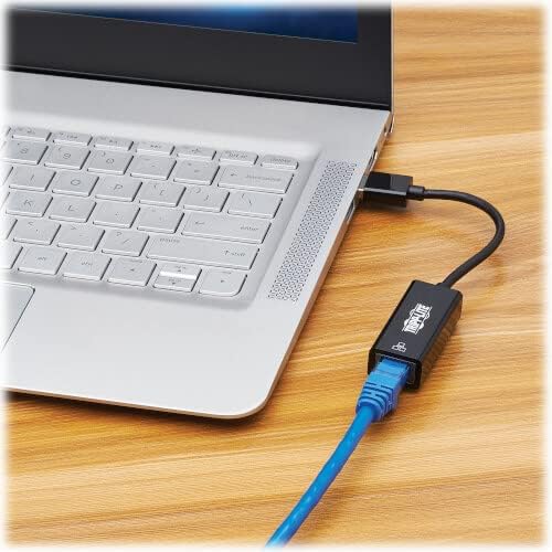 Tripp Lite USB-C, USB-A to RJ45 Gigabit Ethernet Network Adapter (2xM/F), USB 3.2 Gen 1, Black (U336-000-GB-CA