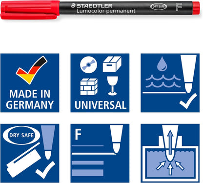 Steadtler - Lumocolor – Permanent F 0.6 Mm – 8 Pcs Boxed (318 Wp8-2)