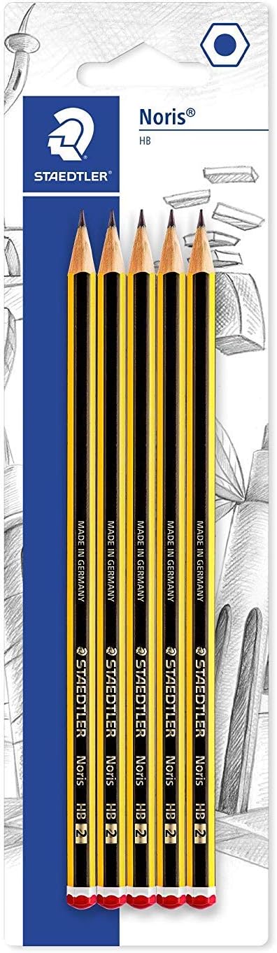 STAEDTLER Noris potloden, HB, hoge kwaliteit en sterkte, 120-2BK5D (2 x 5 HB-potloden