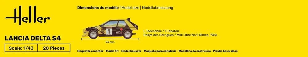 Eerel HE80177 1/43 Lancia Delta S4 Modelbouw Kunststof