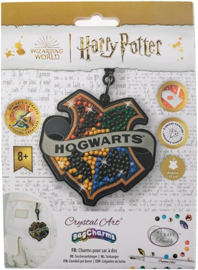 Hogwarts Badge Crystal Art Bag Charm