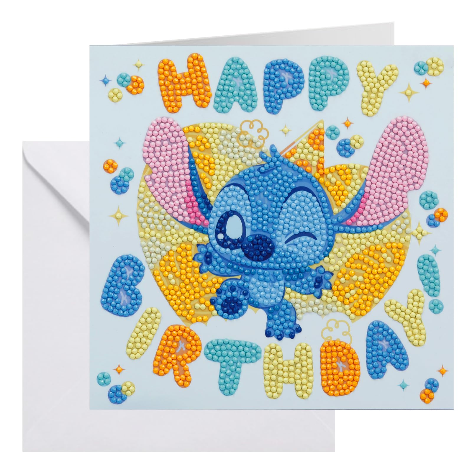 Crystal Art Grußkarte Stitch Birthday