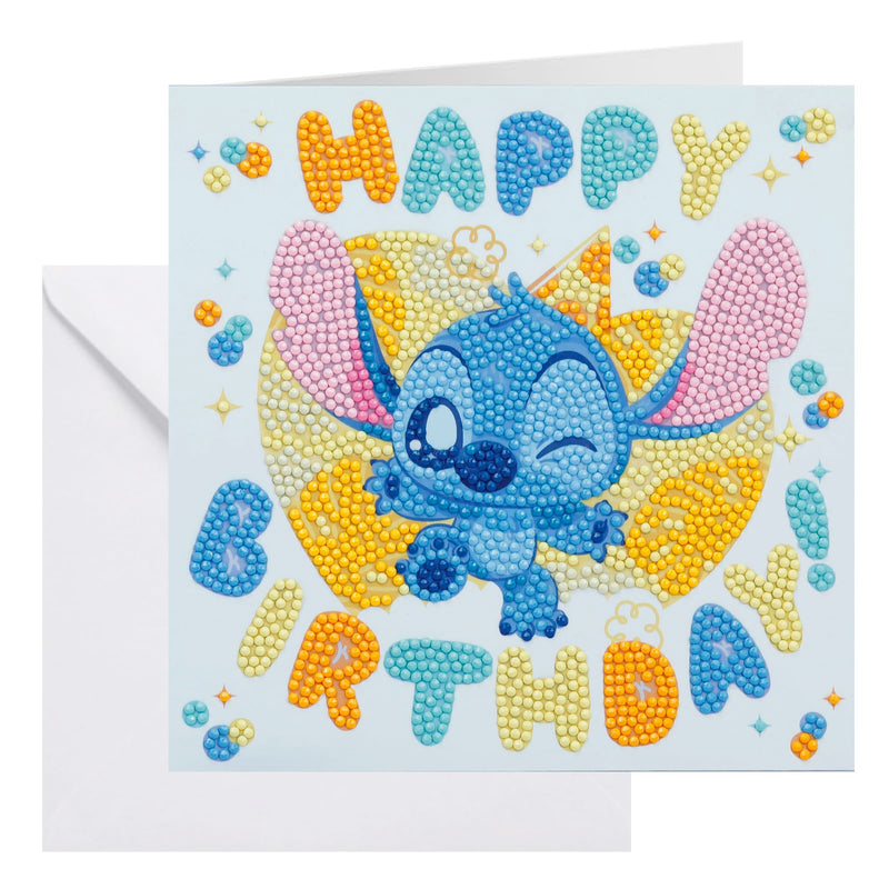 Crystal Art Grußkarte Stitch Birthday
