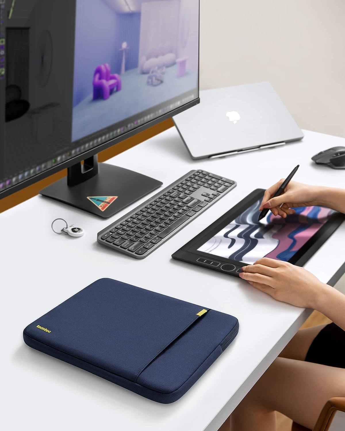 Tomtoc Defender-A13 Navy Blue Notebook Sleeve