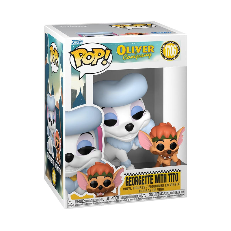 Funko POP! & Buddy: Oliver and Company - Georgette with Tito - Collectable Vinyl Figure - Gift Idea - Official Merchandise - Toys For Kids & Adults - Model Figure for Collectors and Display