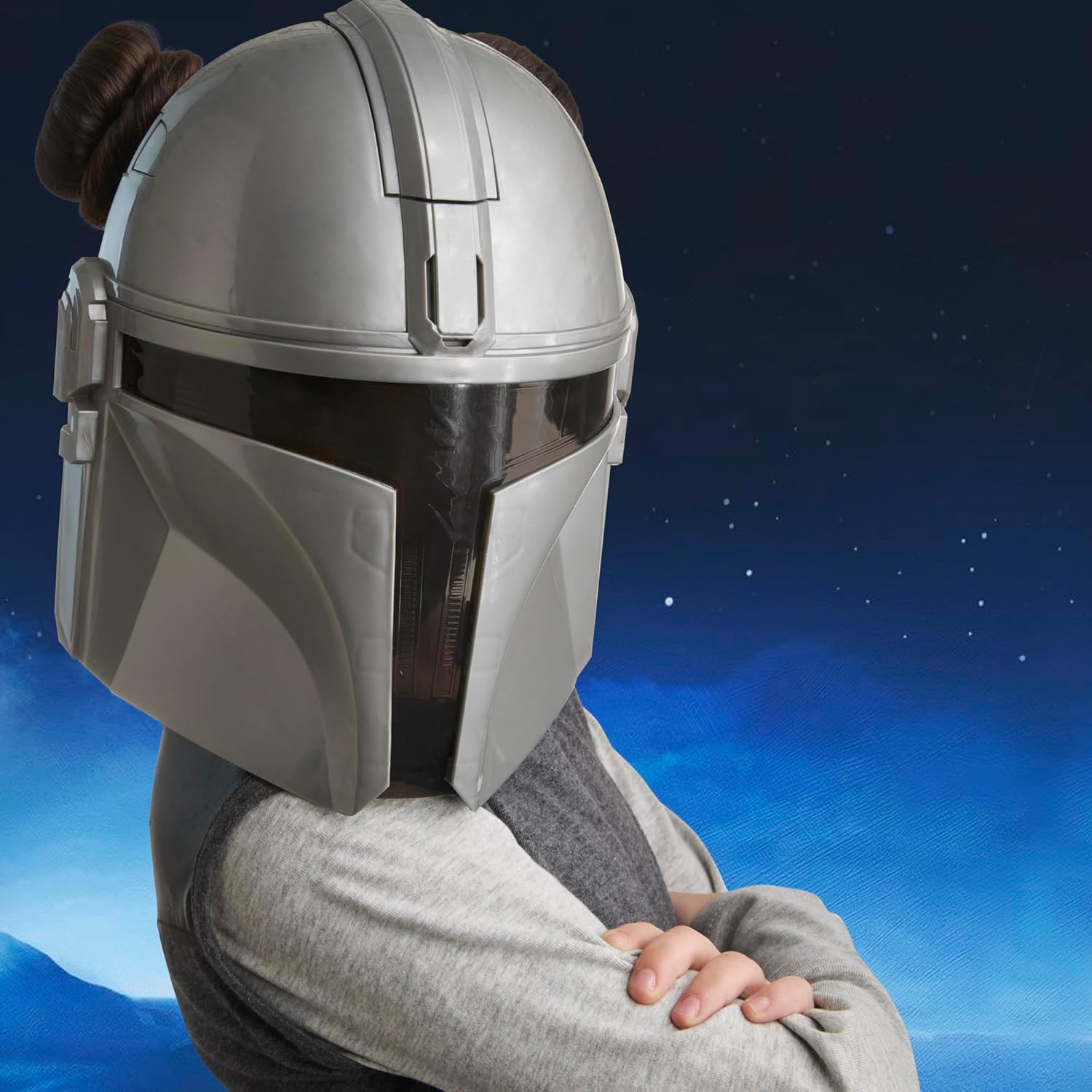 Star Wars elektronische Mandalorianer Maske mit Sätzen & Soundeffekten, Kostüm für Kinder, Spielzeug für Jungen und Mädchen ab 5 Jahren