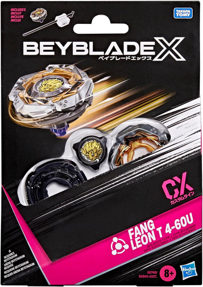 Beyblade X Fang Leon T 4-60U CX Starter Pack Set, Takara Tomy Balance Type Top and Launcher, Battling Tops Game Toys, Ages 8+