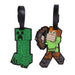 Minecraft Kofferanhänger aus Silikon, 2er Set für Taschen, Koffer und Reisen