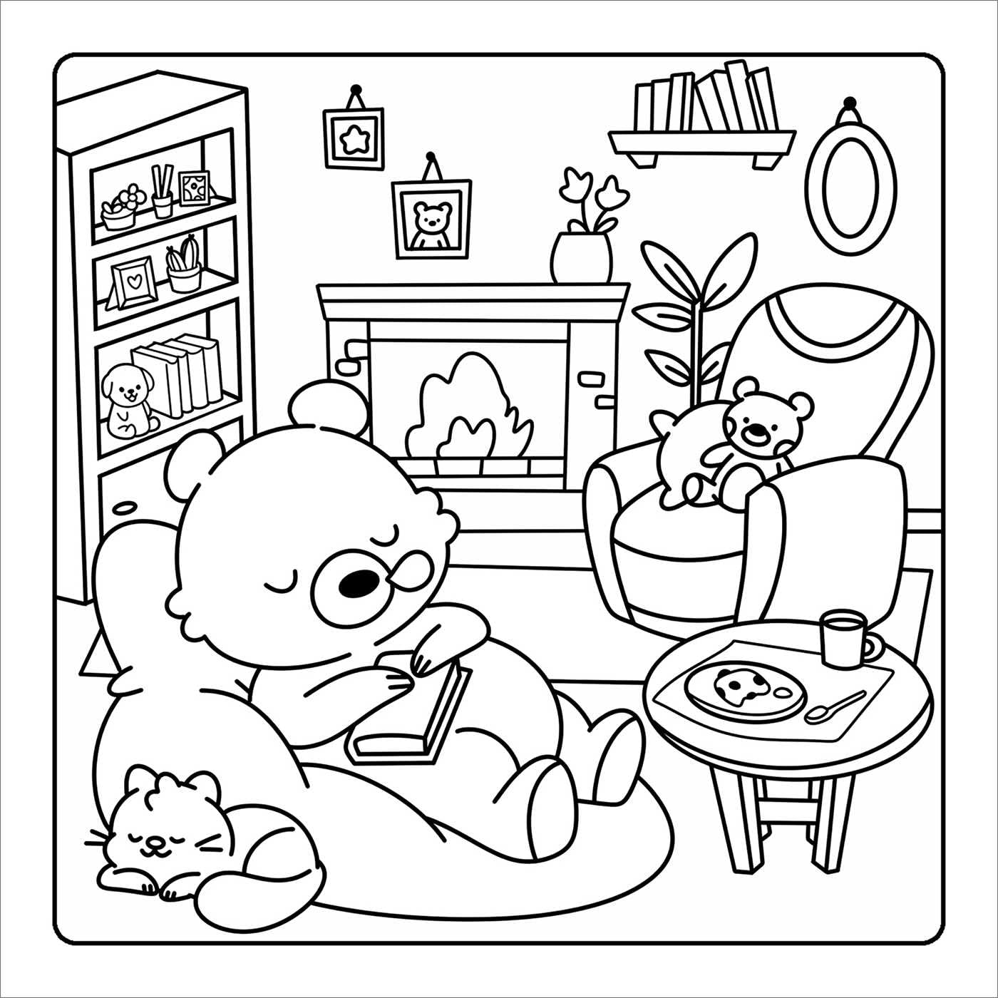 Little Cuties: Cozy Coloring: Sweet and Simple Coloring for Adults and Kids (Happy Days Cozy Coloring