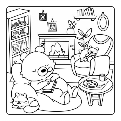 Little Cuties: Cozy Coloring: Sweet and Simple Coloring for Adults and Kids (Happy Days Cozy Coloring