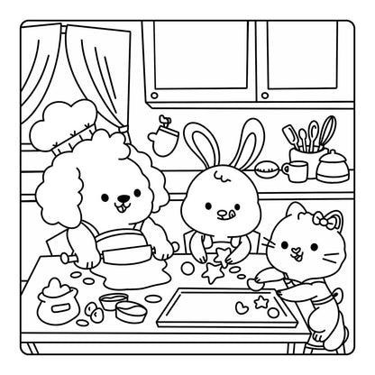 Little Cuties: Cozy Coloring: Sweet and Simple Coloring for Adults and Kids (Happy Days Cozy Coloring
