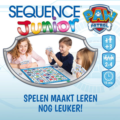 Goliath - SEQUENCE Junior Paw Patrol - Bordspel voor Kinderen vanaf 3 Jaar - Kaarten met Paw Patrol Figuren - Strategiespel voor Gezin - 2 tot 4 Spelers - Populaire Cadeautip voor Paw Patrol Fans
