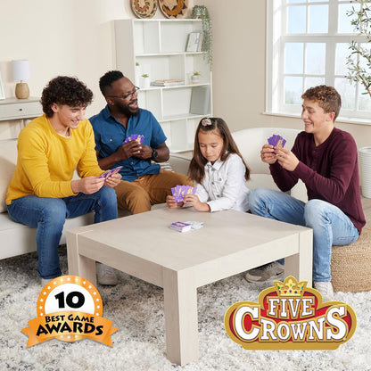 Goliath - FIVE CROWNS, Kaartspel vanaf 8 Jaar, Gezelschapsspel voor 1 tot 7 Spelers, Rummy-achtig Spel, Reisspel voor Kinderen en Volwassenen