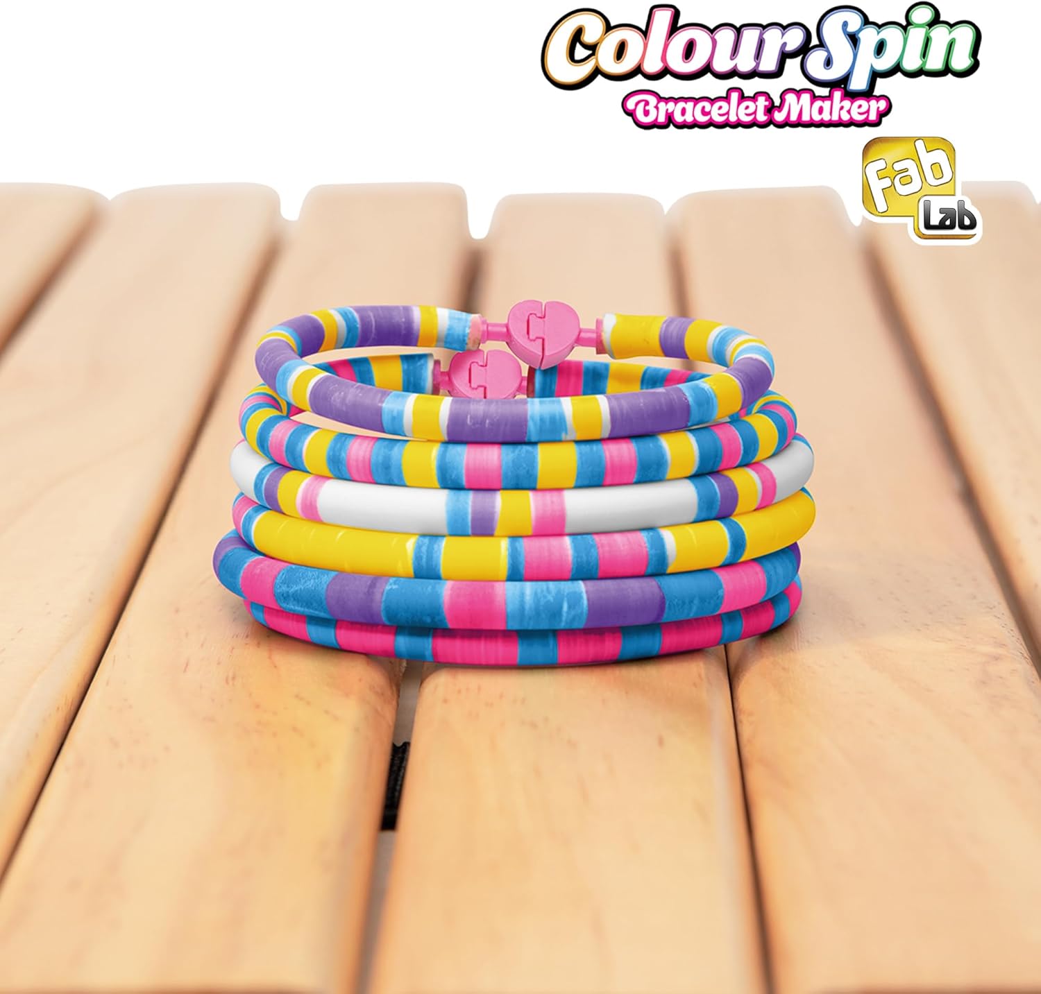 Goliath - FABLAB - Colour Spin Bracelet Maker, Doe-Het-Zelf-Kit voor Kinderen vanaf 6 jaar - Snelle en Makkelijke Creatieve Activiteit - Verjaardagscadeau Idee