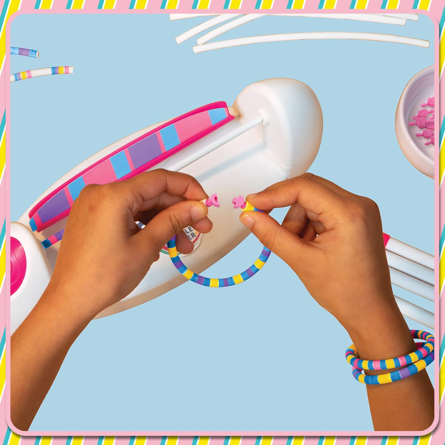 Goliath - FABLAB - Colour Spin Bracelet Maker, Doe-Het-Zelf-Kit voor Kinderen vanaf 6 jaar - Snelle en Makkelijke Creatieve Activiteit - Verjaardagscadeau Idee